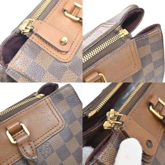LOUIS VUITLOUIS LV Logo Greenwich Hand Bag Damier Leather Brown N41337 79KB349 - Picture 9 of 16